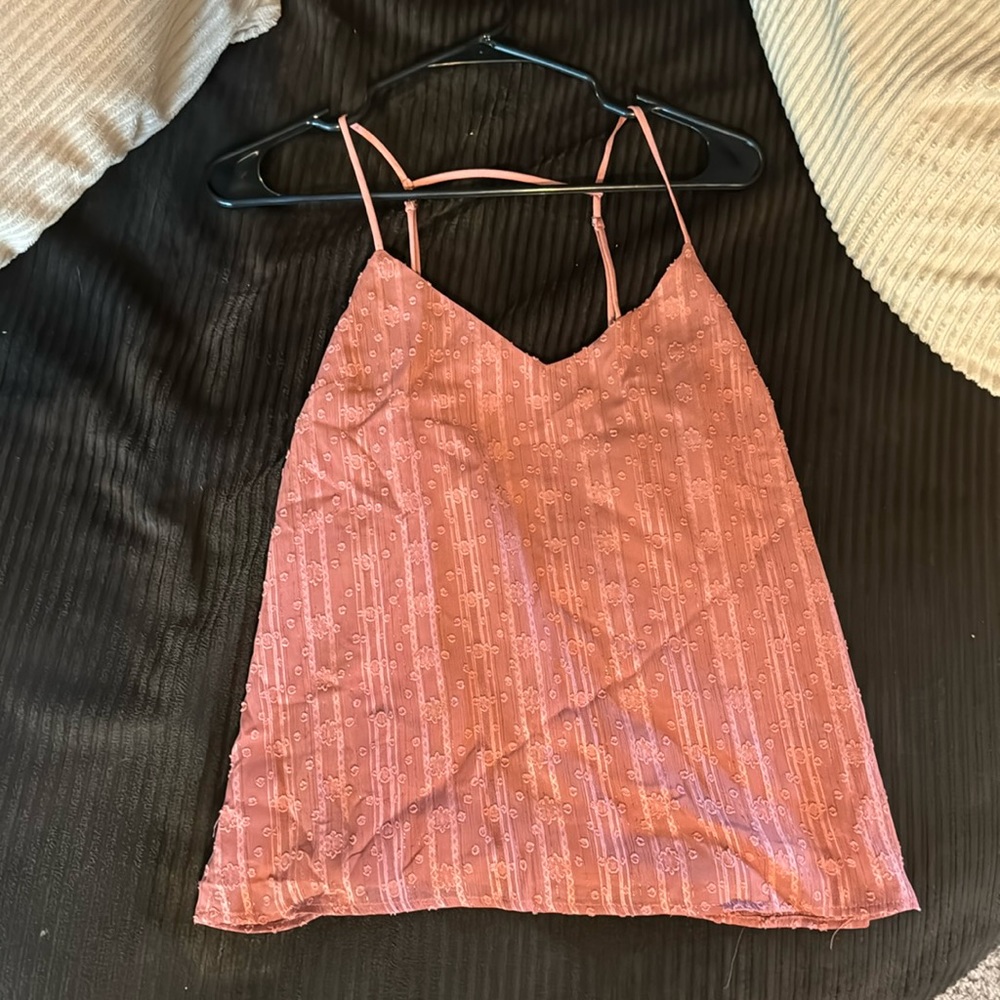 Blush Colored Lush Spaghetti Strap Crop Top